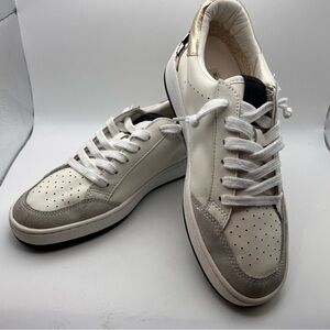 Elegant White and Gray Women's Sneakers